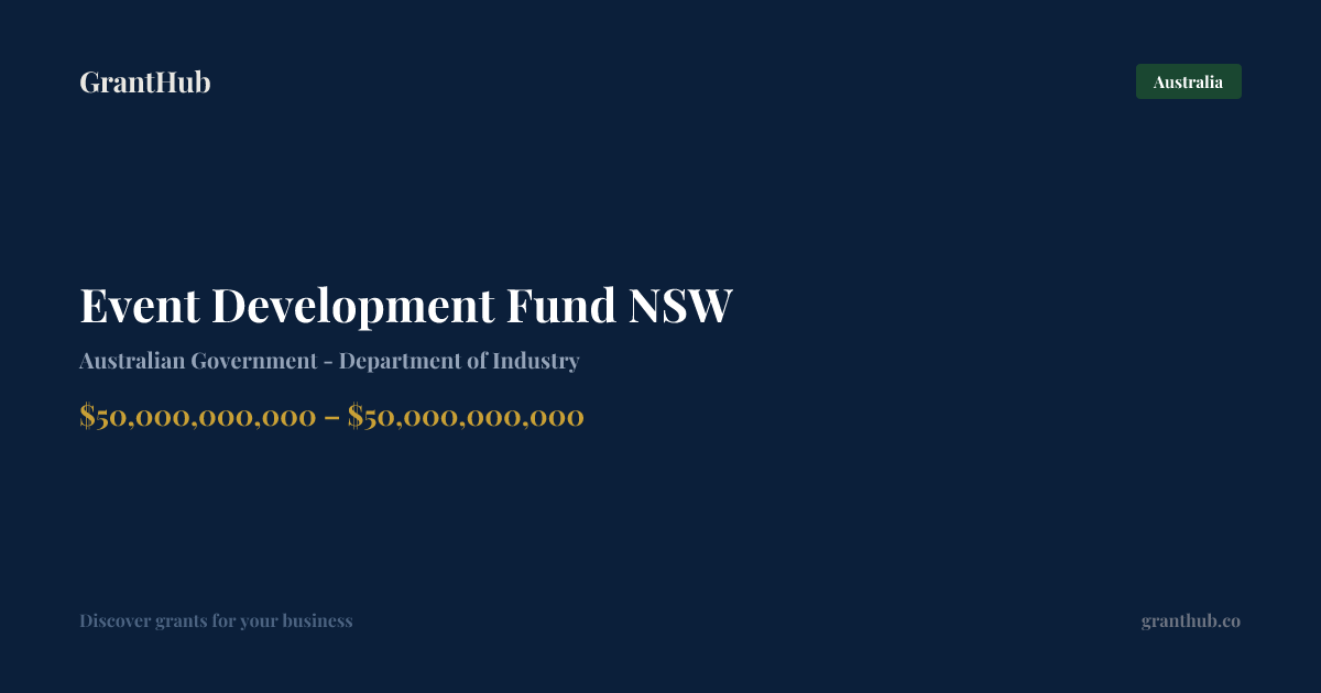 Event Development Fund NSW — Australia | GrantHub