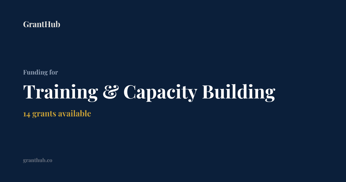 Training & Capacity Building Grants | GrantHub